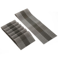 Chemin de table en vinyle de luxe lavable, ensemble de sets de table en PVC pour table de cuisine et de salle à manger