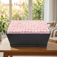 AM-PFC02 Ammy Ge conserveerde Bloem 98 Rozen Rechthoekige Cadeaubox Langdurige Eeuwige Roos Grote Cadeaubox Kerst Huisdecoratie