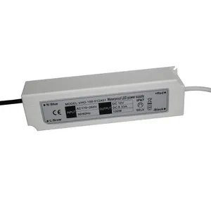 Carcasa de plástico adaptador de controlador de tira led 60W 100W 150W 200W 250W 12 voltios/24 voltios fuente de alimentación de Inicio Rápido