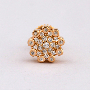 Rose Gold Plated 925 sterling Silver vvs moissanite kim cương Iced ra tai Stud vvs Bông tai cho nam giới - Product Image 4