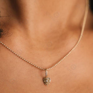 Gemma 925 argento Sterling malocchio Charm cuore fai da te per la creazione di gioielli - Product Image 4