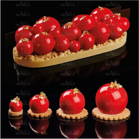 Moule en silicone semi-sphérique DIY pour mousse, moule à gâteau en chocolat demi-sphère, antiadhésif, silicone de qualité alimentaire, passe au lave-vaisselle