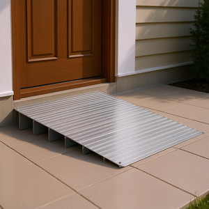 Rampa de aluminio para umbral de puerta, 6 pulgadas de altura, capacidad de 800 libras, antideslizante, para sillas de ruedas, andadores, uso doméstico - Product Image 2