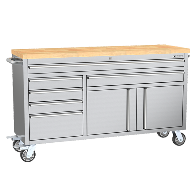 Kinbox 152cm Garage Tool Cabinet Rolling Large Toolbox