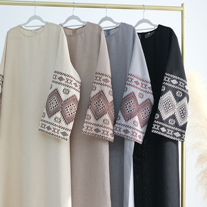 Islamic Clothing Women's Dresses 2026 New <strong>Modest</strong> Closed Embroidery Long Dress Women's Islamic Muslim Abaya - Product Image 2