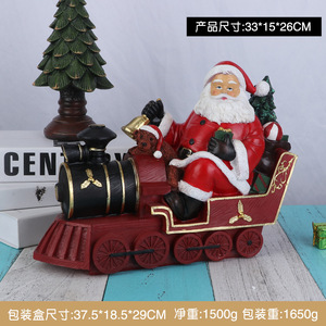 Decorazioni Natalizie in Resina Sintetica Stile Europeo per Commercio Estero, Luci per Albero di <span class=keywords><strong>Natale</strong></span> con Trenino - Product Image 6