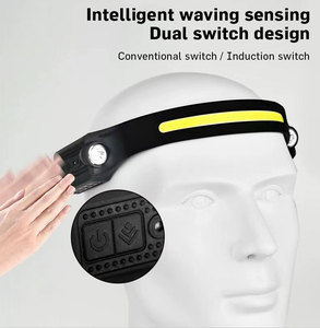 Ngoài trời đèn pin Silicone COB cảm biến đầu đèn ánh sáng Loại-C Sạc Led Đèn Pha - Product Image 2