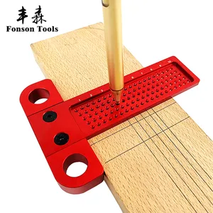 High Quality Woodworking T-square Hole Positioning Measuring Ruler Crossed Mark
