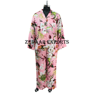 Lindo estampado ligero algodón Mujer PJ conjunto cómodo Loungewear para ropa de dormir - Product Image 2