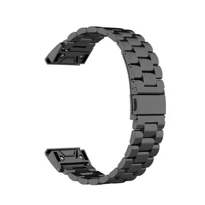 garmin fenix 6 sapphire gps Suppliers-22Mm Charm Rvs Polsband Armband Metalen Horloge Band Strap Voor Garmin Aanpak S60 S62 Fenix 6 Pro Gps forerunner 935