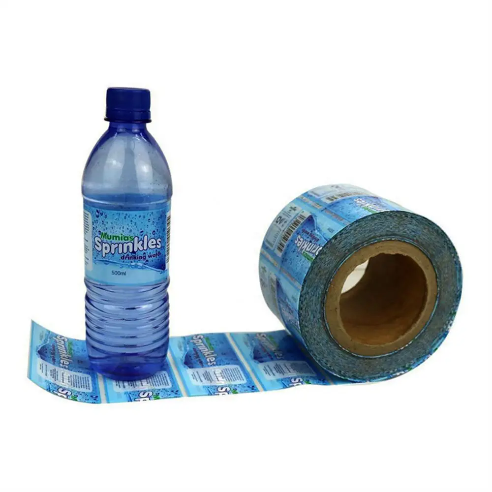 Etichette adesive in vinile con etichetta in plastica trasparente all'ingrosso per bottiglie di acqua minerale