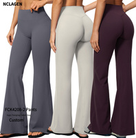 Pantalon de yoga évasé taille haute très élastique pour femme, idéal pour l'entraînement, le fitness, la course en extérieur et comme legging de sport personnalisé