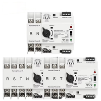 Commutateur de transfert automatique intelligent et stable 2P 3P 4P 125A AC230V WiFi ATS pour alimentation double source (réseau et générateur)