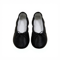 Chaussons de danse souples en satin à semelle souple pour femmes et filles, confortables et flexibles, avec détail nœud, pour l'entraînement et la pratique de la danse