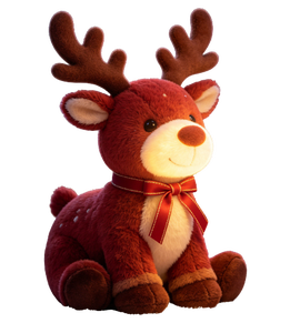 Renna Luminosa di Natale, Peluche Super Morbido, Classico Colore Marrone Caramello, <span class=keywords><strong>Corna</strong></span> e Naso Luminosi, Decorazione Festiva, Confezione Regalo - Product Image 6
