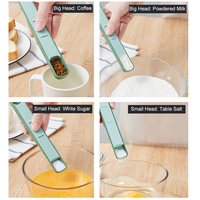 Cuillère en plastique réglable outils de cuisson cuillère à mesurer avec contrôle des grammes cuillère à échelle de sel de café pour la cuisine