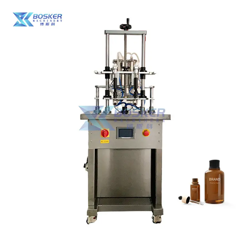 Máquina de llenado al vacío de botellas de vidrio de agua cosméticas a precio de fábrica con fijación de nivel de líquido
