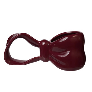 <span class=keywords><strong>Tasse</strong></span> à café en céramique à long manche avec nœud, design créatif et haut de gamme, style classique, cadeau idéal pour les petites amies - Product Image 5