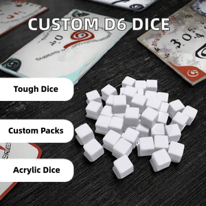 Dés en acrylique vierges D6 à angle droit de 12 mm à 25 mm, personnalisables avec logo gravé, prix usine, pour jeux de société - Product Image 2
