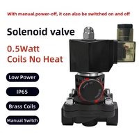 Alahot OEM ODM Válvula solenoide de anulación manual 12V 24V 220V Válvula de agua NC resistente a la corrosión de alta temperatura