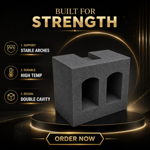 <span class=keywords><strong>Brique</strong></span> réfractaire <span class=keywords><strong>grise</strong></span> de support de four en forme d'arche, avec deux rainures frontales, taille personnalisée, pour utilisation à haute température - Product Image 5