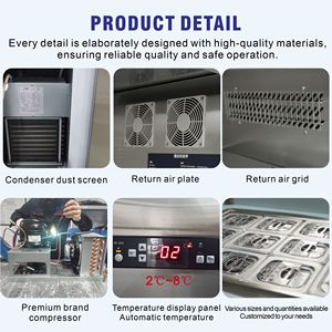 Mesas de Preparación de Pizza TP-18, Refrigerador para Pizza, Mostrador para Ensaladas, Barra de Ensaladas de Refrigeración Rápida para Pizzería y <span class=keywords><strong>Restaurante</strong></span> - Product Image 3