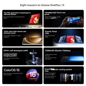 <span class=keywords><strong>OnePlus</strong></span> 15 5G ROM Globale con Display AMOLED 1.5K da 6.78" a 120Hz, Snapdragon 8 Elite Gen 5, Tripla Fotocamera da 50MP - Product Image 3
