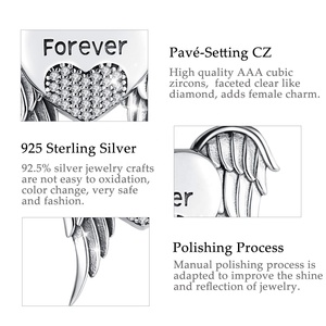 Changda 925 de ala de Ángel de plata corazón cenizas recuerdo <span class=keywords><strong>Memorial</strong></span> urna COLLAR COLGANTE - Product Image 5