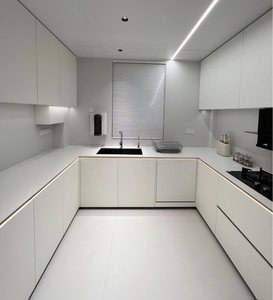 Meubles de cuisine modernes écologiques de couleur personnalisée avec portes vitrées, robinet, tiroir et panier <span class=keywords><strong>pour</strong></span> rangement modulaire de cave à vin - Product Image 1