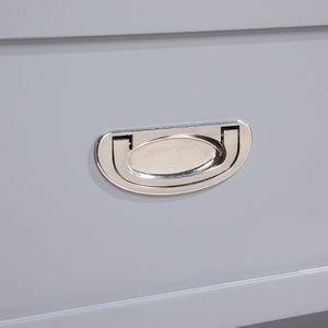 Gray Finish Nightstand With <b>Storage</b> <b>Drawer</b> Bottom Shelf Classic Style Bedroom Furniture - Product Image 5