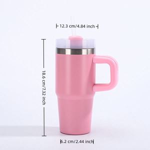 14 oz Vacuum Insulated Stainless Steel Cup with Straw 6-12 Hours Insulation Back to School Travel Coffee Cup for <b>Hot</b> <b>Drinks</b> - Product Image 4