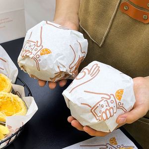 Custom Disposable Food Grade Eco-Friendly Biodegradable Recyclable <b>Greaseproof</b> PE Coated <b>Paper</b> Sandwich Hamburger Wrapping - Product Image 6