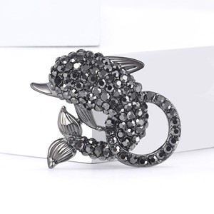 Atacado para Mulheres Menina Presente Moda Rhinestone Jóias Animal Golfinho De Metal Broches - Product Image 3