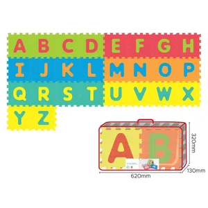 Tapis de jeu avec lettres, 26 pièces dans un sac, pour enfants, apprentissage de l'alphabet - Product Image 1