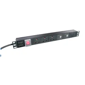 19 "6 vias PDU Power Strip com porta usb