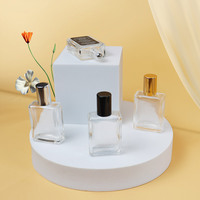 Flacons roll-on en verre rechargeables carrés de 15 ml, blanc nacré, noir mat, ambré givré, avec bouchons à vis pour déodorant