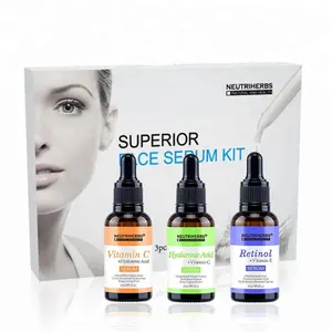 Soins de la peau, meilleur cadeau, Anti-âge, blanchissant, hydratant, acide hyaluronique, vitamine C, Kit de sérum rétinien