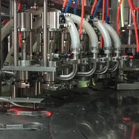 Machine d'emballage liquide entièrement automatique pour sachets à bec verseur, avec remplissage volumétrique et bouchage à vis