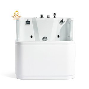 Baignoire pour chiens et chats en acrylique EUR PET <span class=keywords><strong>Spa</strong></span> avec lumières colorées à ozone pour le toilettage des animaux dans la salle de bain - Product Image 1