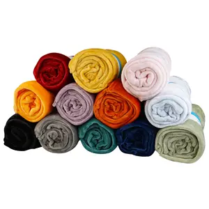 Coperta di flanella in morbido pile multicolore personalizzata all'ingrosso a buon mercato in bluk