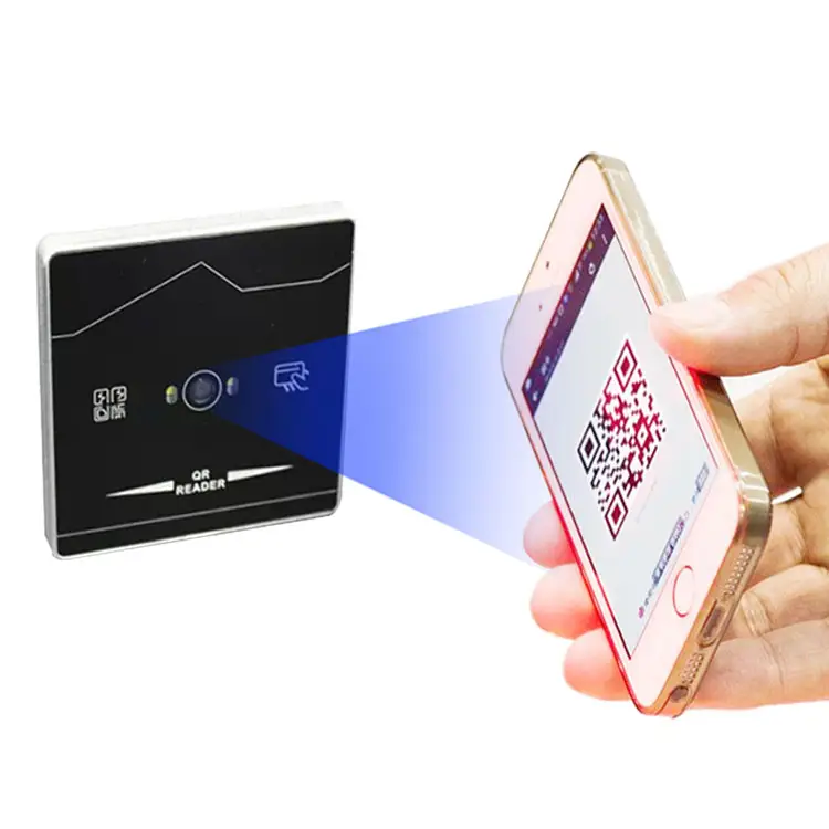 Lector de tarjetas de proximidad RFID RS485, controlador de acceso, escáner de código QR, lector de tarjetas de Control de acceso