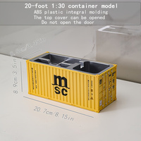 Porte-stylo en plastique miniature en forme de conteneur maritime, modèle de conteneur maritime, cadeau d'affaires logistique chinois, papeterie de bureau, souvenir de luxe