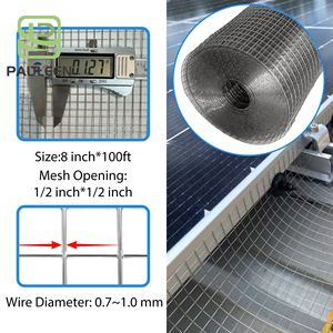 6 pollici X 100 ft in acciaio inox rete saldata pannello solare uccello filo di guardia Kit a prova di rete per pannelli solari - Product Image 2