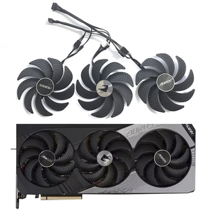 พัดลมกราฟิกแท้รุ่น 100 มม. PLD10020B12H DC12V 0.65A 6PIN สำหรับการ์ดจอ GIGABYTE <span class=keywords><strong>AORUS</strong></span> GeForce RTX 4090 RTX <span class=keywords><strong>4080</strong></span> RTX 4070 Ti <span class=keywords><strong>MASTER</strong></span> - Product Image 1