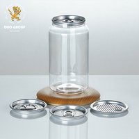 Bouteilles en plastique jetables de qualité alimentaire en forme de canette, scellables, avec couvercle en aluminium pour boissons