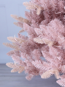 <span class=keywords><strong>Sapin</strong></span> de Noël artificiel pré-éclairé de 150 cm x 180 cm avec lumières LED, fonctionne sur piles, <span class=keywords><strong>petit</strong></span> <span class=keywords><strong>sapin</strong></span> rose de 1,5 m pour table, utilisation intérieure - Product Image 2