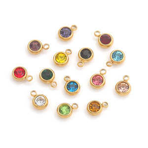 Breloque en Zircon Étanche, Accessoire en Titane pour Bijoux DIY, Pendentif Pierre de Naissance pour Colliers, Bracelets, Boucles <span class=keywords><strong>d</strong></span>'Oreilles - Product Image 6