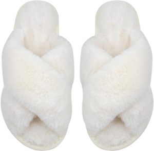 New Plush Fur <b>slippers</b> for External Wear Anti slip Home Bottom Solid Color Cross Cotton <b>slippers</b> for Women - Product Image 5