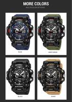 Skmei 2226 Compte à rebours TPU Bracelet Réveil Homme Numérique LED Montres Chronographe Boucle Hommes Date Semaine Sports de Plein Air Montre Numérique
