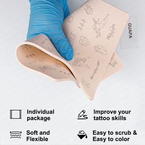 3mm Silicone Pré-imprimé Fine Line Tattoo Skin Practice Double Side Use Tiny Tattoo Practice Synthetic Latex Skin for Tattooing - Product Image 6